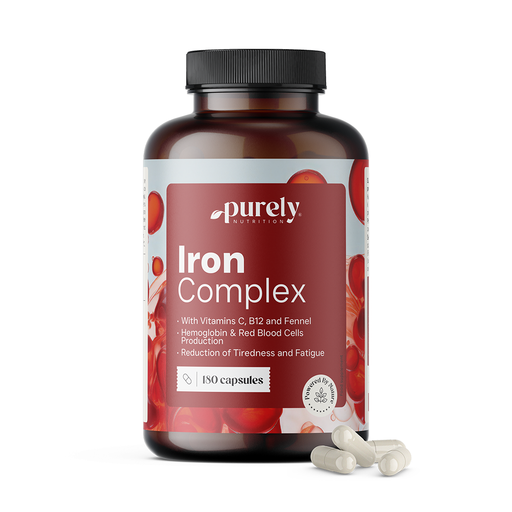 Iron Complex – du fer avec des vitamines C et B12, 180 gélules