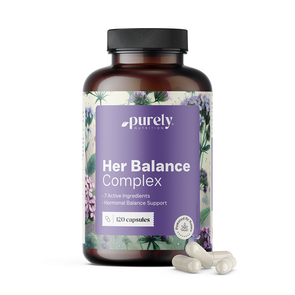 Her Balance – complexe à l’igname sauvage, au trèfle rouge, à la valériane et aux vitamines